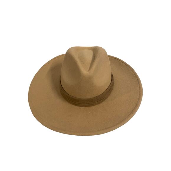 Lucca Hat Vegan Felt Wide Brim Rancher Western Cowboy Fedora Hat Desert Tan main image 10